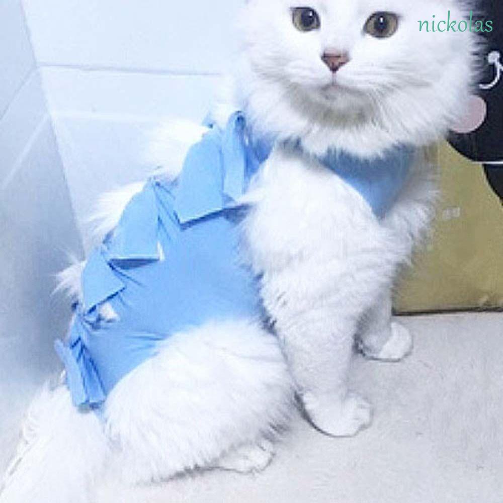 Bộ Quần Áo Phục Hồi Vết Thương Cho Mèo Thoáng Khí Chống Liếm Vết Thương