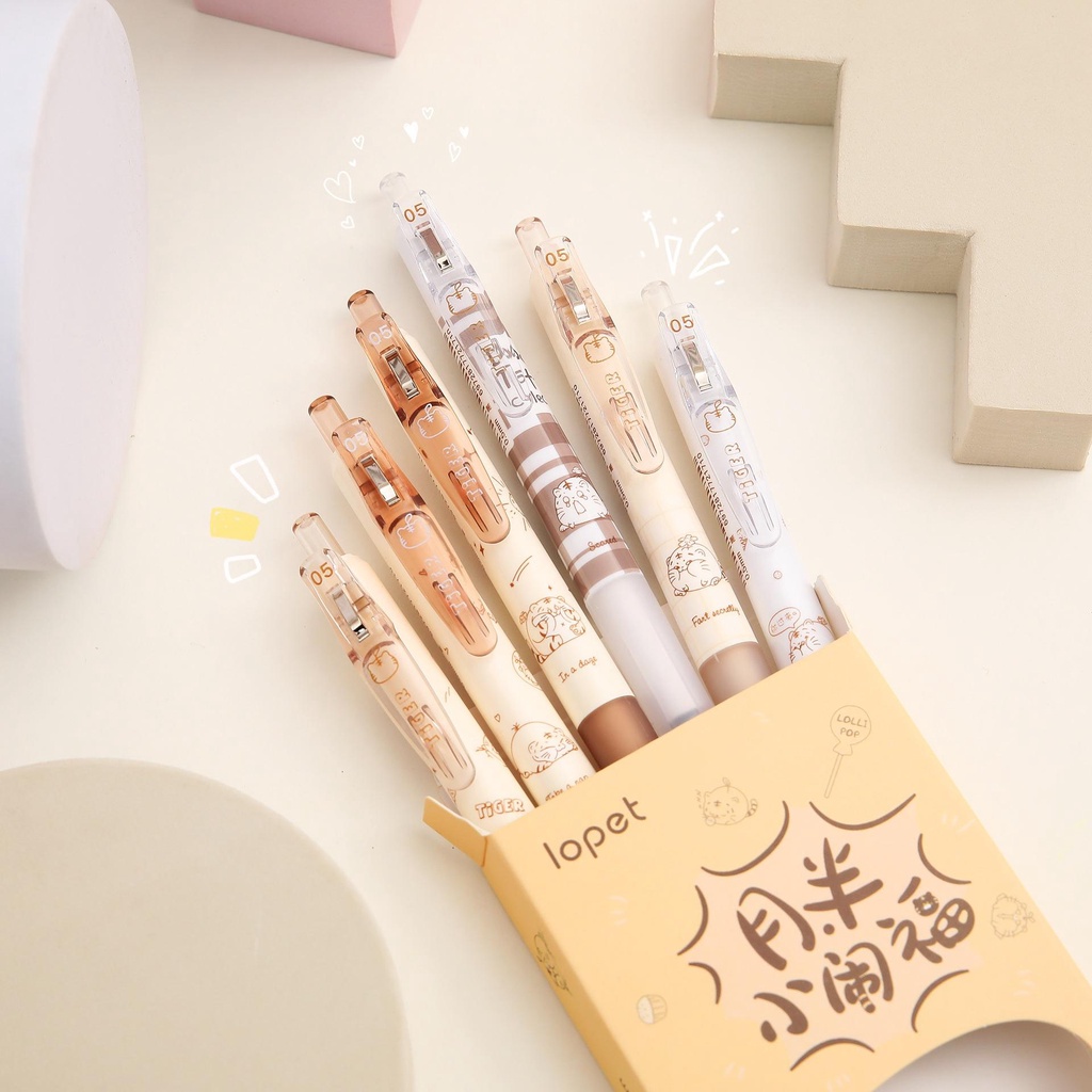 Bút gel LOPET LP-1256 MOLANG ngòi đầu đạn mực đen