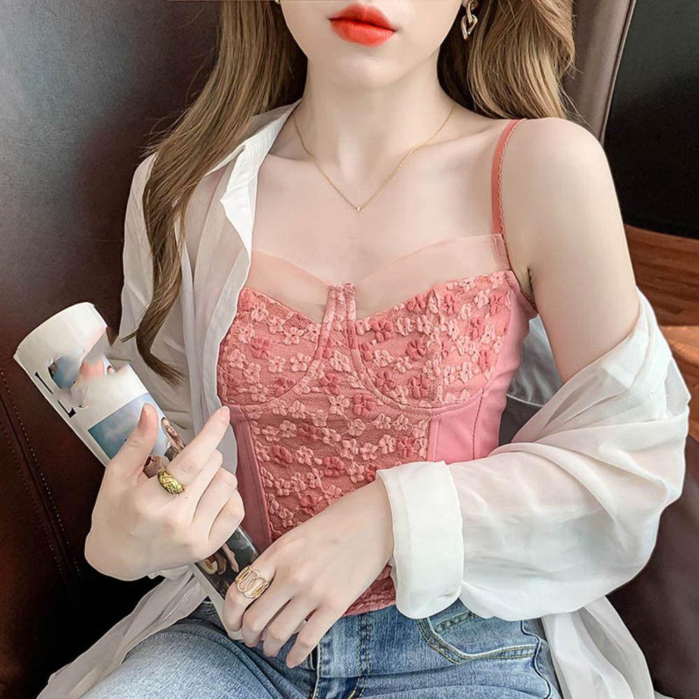 Áo Lót Ren Hoa Hai Dây Nâng Ngực Gợi Cảm Cho Nữ