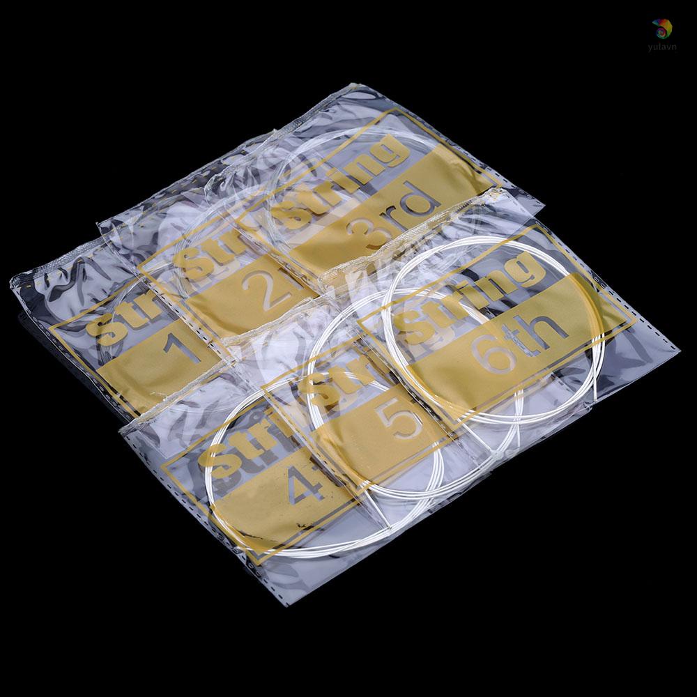 Bộ Sáu Dây Đàn Guitar Cổ Điển Bằng Nylon Mạ Bạc Siêu Nhẹ SC12