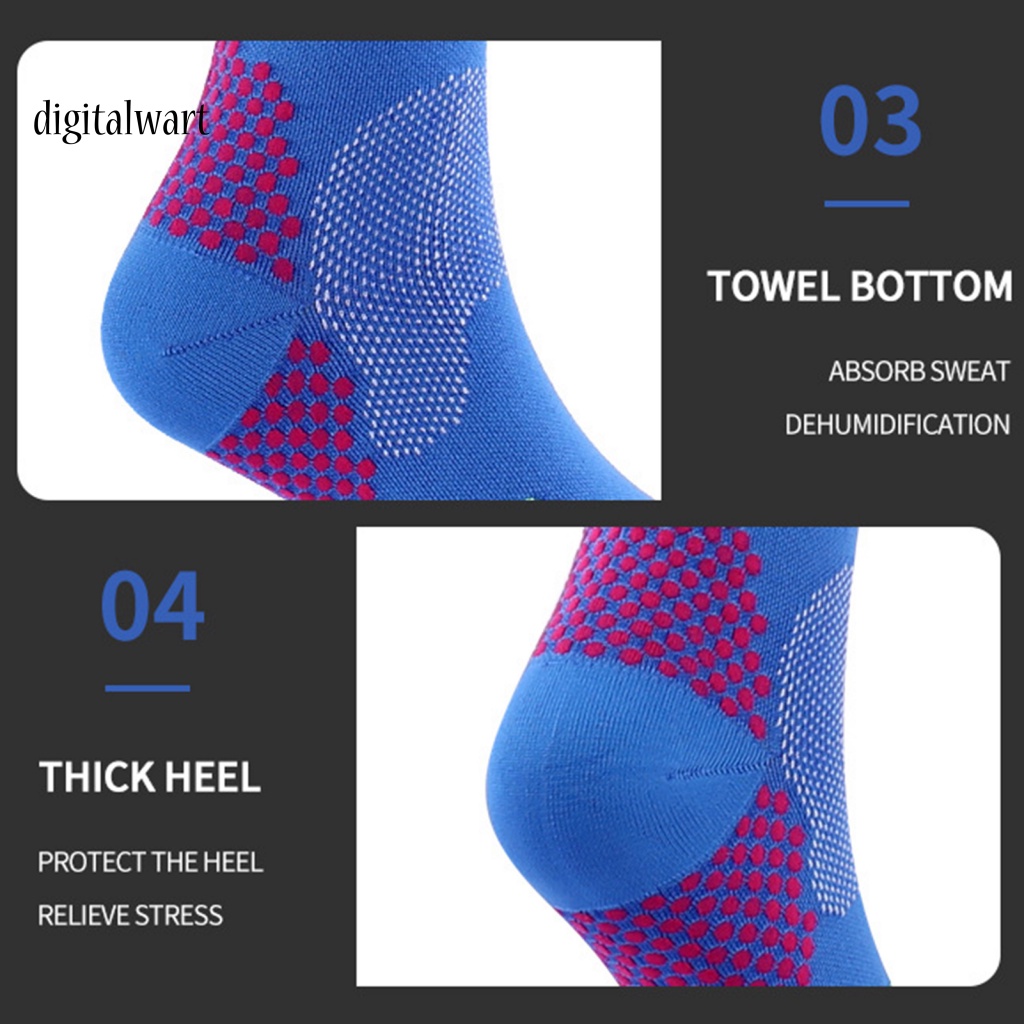 Kỹ Thuật Số| 1 Đôi Vớ Nén Co Giãn Tốt Thoáng Khí Chống Mài Mòn Thoải Mái Dành Cho Nam Nữ Tập Thể Thao