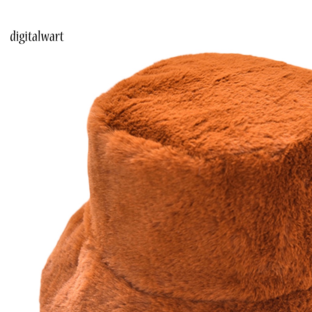 Kỹ Thuật Số| Mũ Bucket Nhung Lông Màu Sắc Thời Trang Mùa Đông Cho Nữ