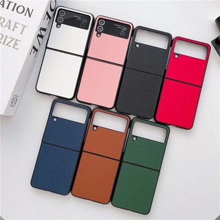 Ốp lưng da PU Samsung Galaxy Z Flip 6 Z Flip 5 LuxuryCross Pattern Leather Ultra Thin Casing Z Flip 4 3 Girls Women Hard Pc Cover