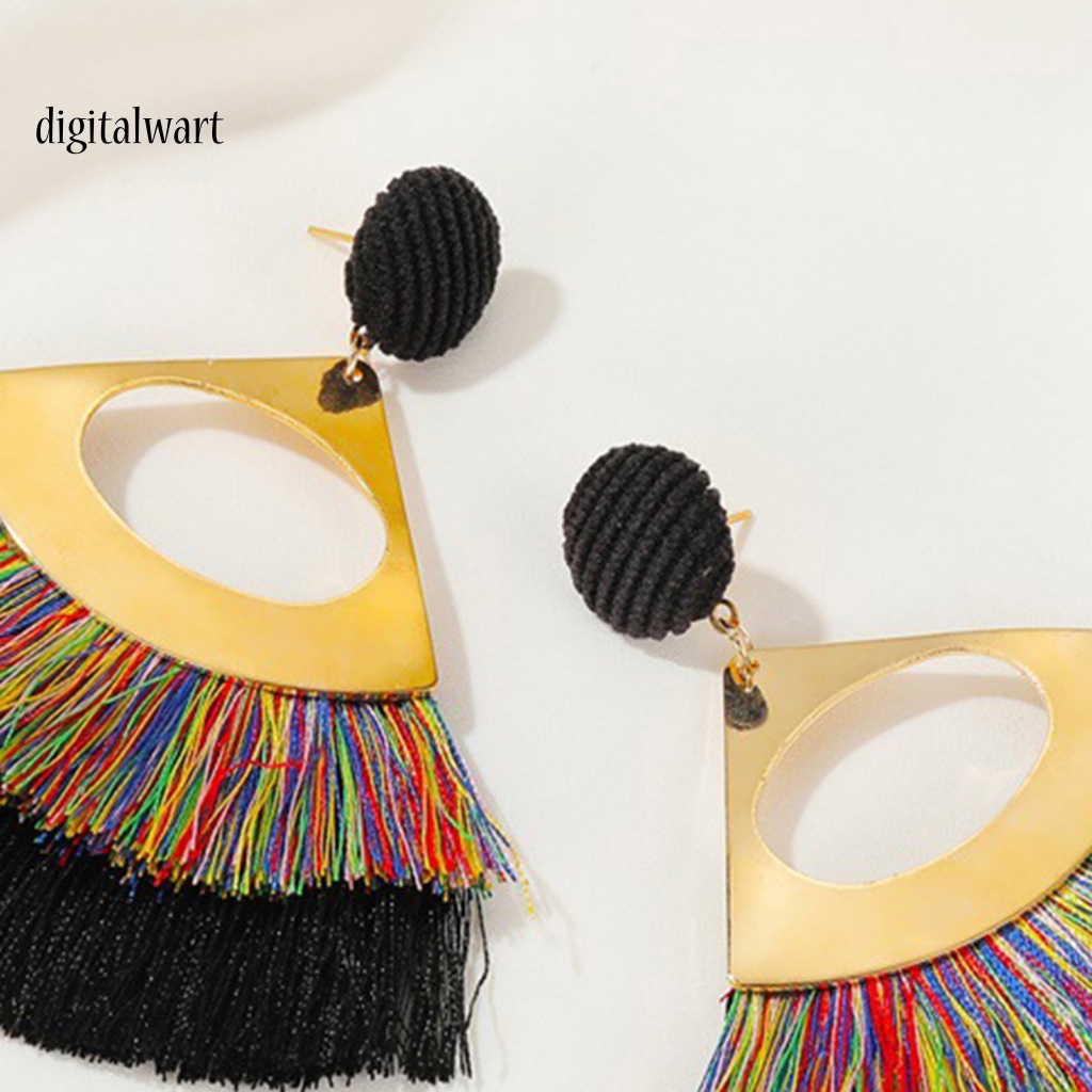 Kỹ Thuật Số| 1 Đôi Bông Tai Tua Rua Dáng Dài Phong Cách Bohemian Thời Trang Cho Nữ