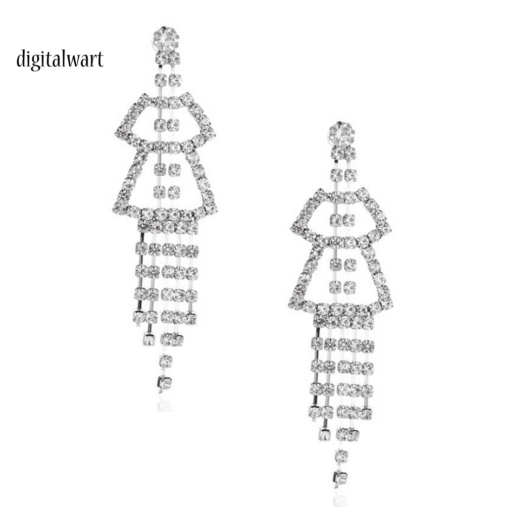 Kỹ Thuật Số| 1 Đôi Bông Tai Tua Rua Dài Lấp Lánh Thời Trang Dành Cho Nữ