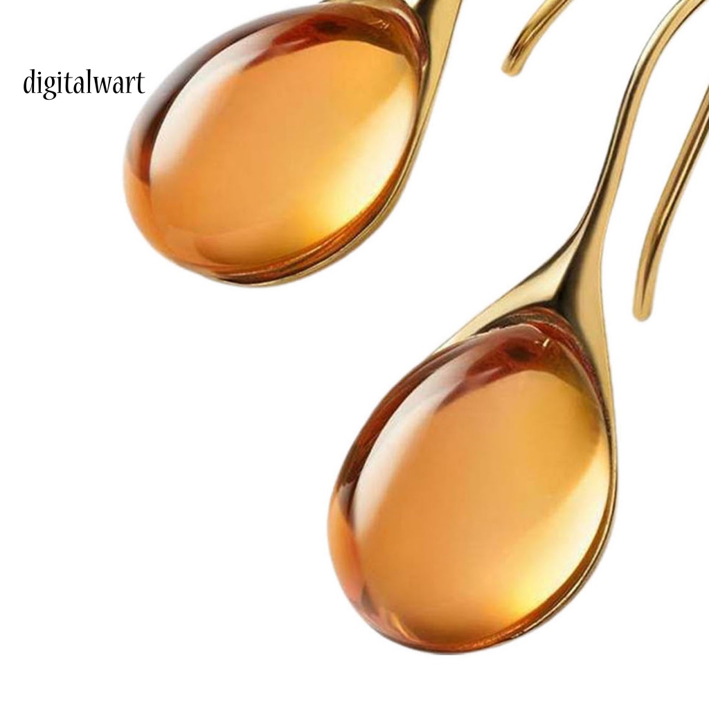 Kỹ Thuật Số| 1 Đôi Bông Tai Hình Giọt Nước Đính Pha Lê Giả Trong Suốt Thời Trang Cho Nữ