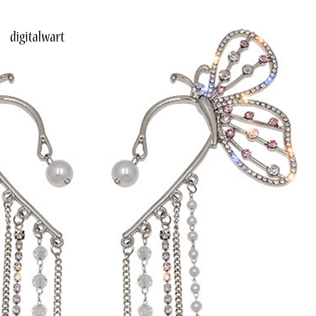 Kỹ Thuật Số| 1 Đôi Bông Tai Hình Bướm Có Đính Đá Lấp Lánh Dành Cho Nữ