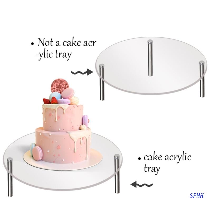 Giá Đỡ Bánh Cupcake Bằng Acrylic Trong Suốt Hình Tròn / Vuông Độc Đáo Trang Trí Tiệc Cưới / Sinh Nhật