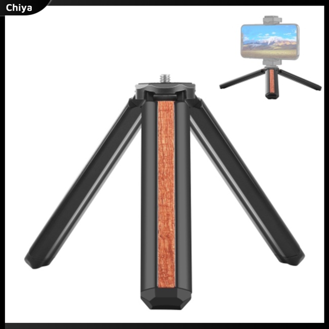 Giá Đỡ Ba Chân Mini Bằng Gỗ Dát Đá Di Động Đa Năng Ốc Vít 1 / 4 Inch Có Thể Gập Gọn