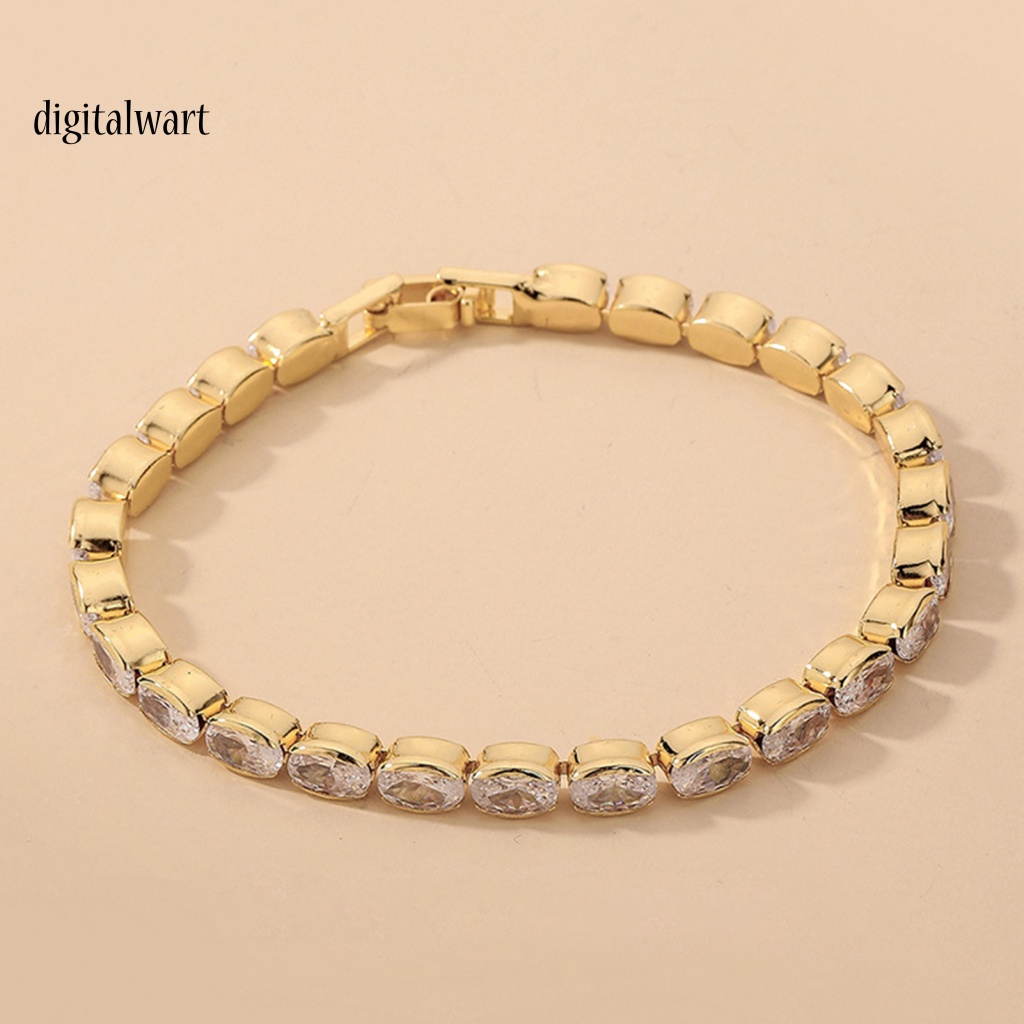 Kỹ Thuật Số| Vòng Tay Đính Đá Zircon Trọng Lượng Nhẹ Lấp Lánh Thời Trang Cho Nữ