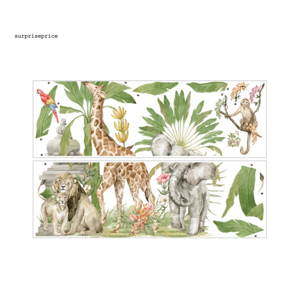 Bộ 2 Miếng Dán Tường Tự Dính Có Thể Tháo Rời Họa Tiết Mưa Nhiệt Đới Nhiều Màu Sắc Trang Trí Nhà Cửa