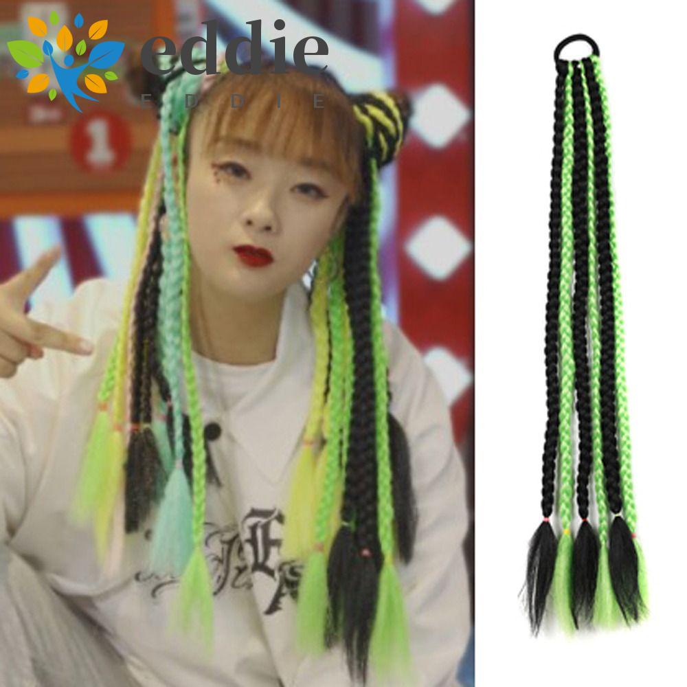 Bím Tóc Giả 26 Kiểu Bện Bằng Sợi Tổng Hợp Màu Dạ Quang Dễ Thương Dành Cho Bé Gái