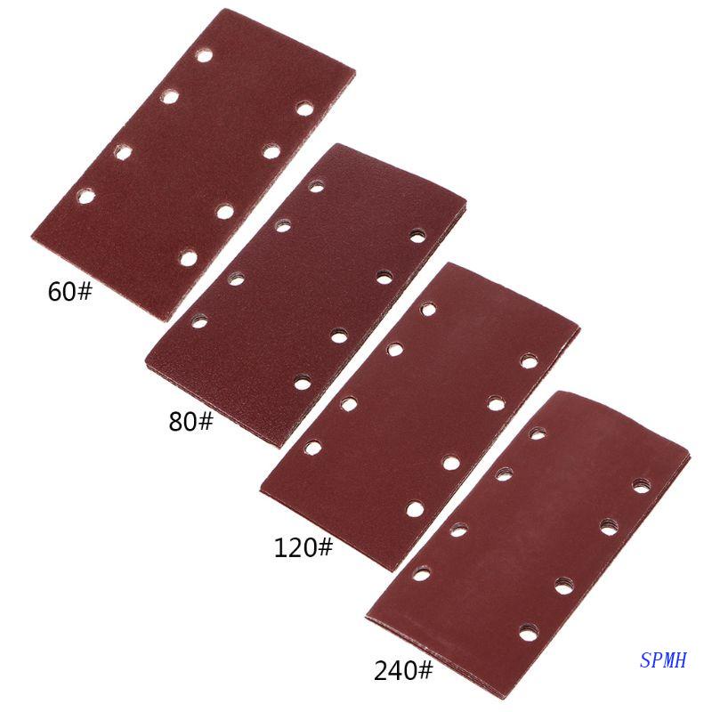 Set 5 Tấm Giấy Nhám Tự Dính Hình Vuông 8 Móc Và Vòng Nhẫn