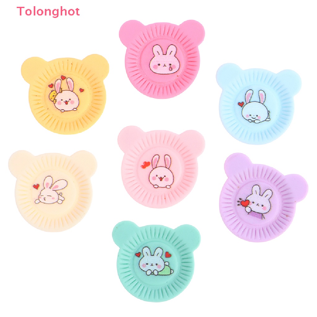 Set 10 Đĩa Ăn Tối Hình Thỏ Cho Nhà Búp Bê DIY