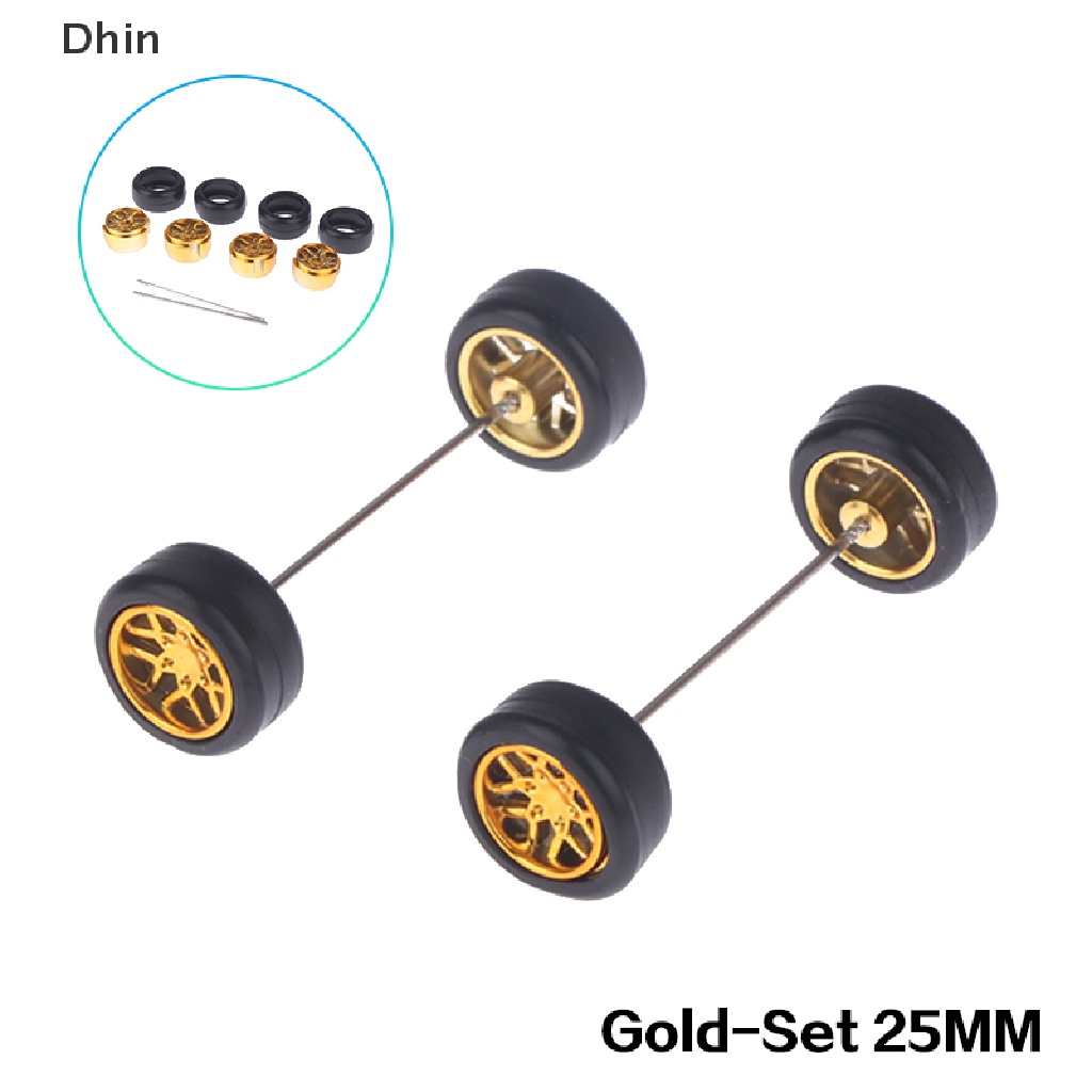 1 Bộ Bánh Xe Cao Su 1: 64 Có Trục Bánh Xe DIY Cho Mô Hình Xe Đua Đồ Chơi
