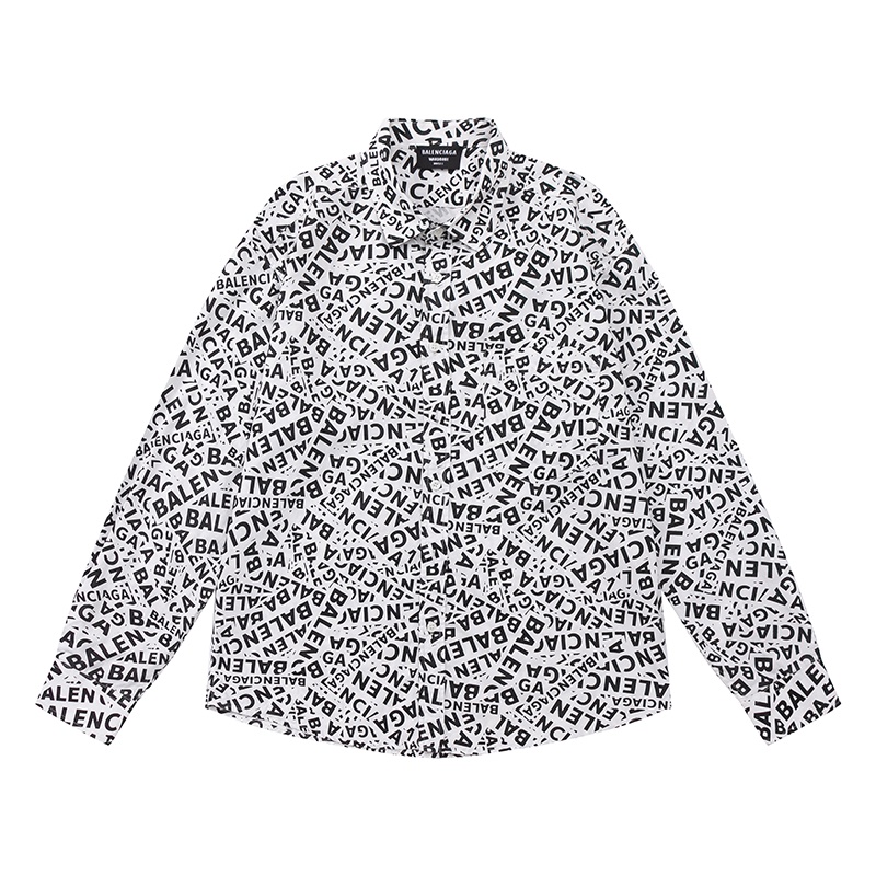 ❤ Giày Balenciag Thời Trang Trẻ Trung Cá Tính----------Áo Sơ Mi Tay Dài Vải Cotton In Họa Tiết Toàn Thân Kiểu Vintage Thời Trang Cho Các Cặp Đôi