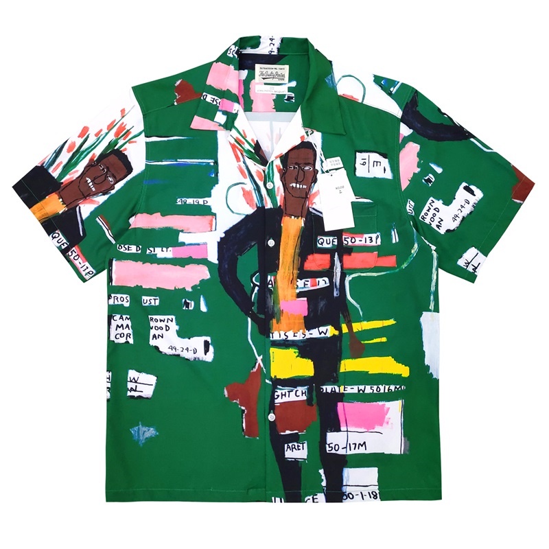 Wa-cko &amp; MA-RIA &amp; - Áo Sơ Mi Unisex Thời Trang Hawaiian Graffiti Basquiat Cổ Điển