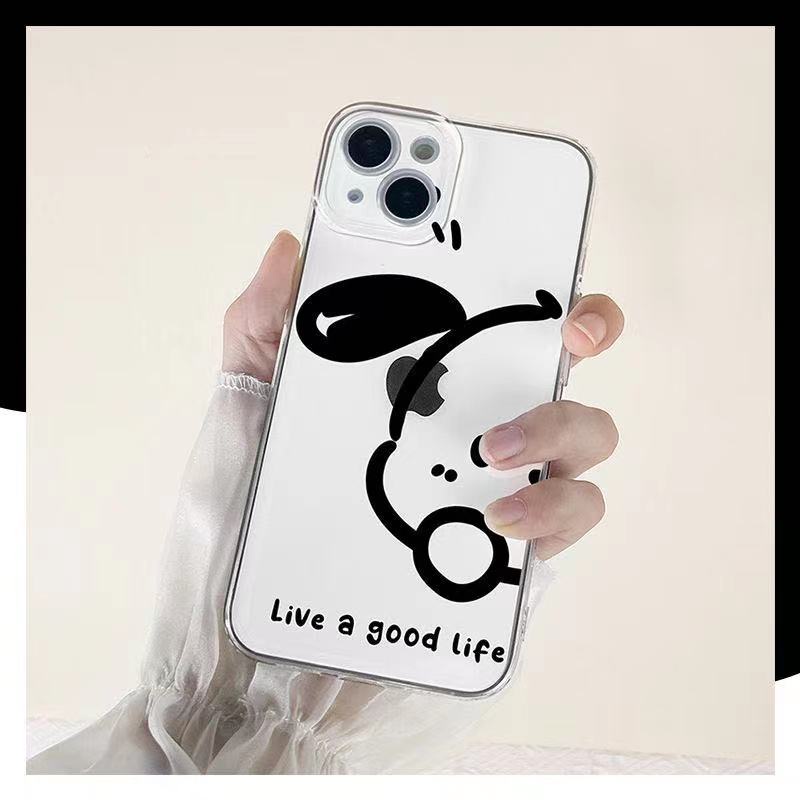 Ốp Điện Thoại TPU Mềm Trong Suốt Chống Sốc In Hình Chú Cún Cho Iphone 14 Plus 13 Pro Max 12 Mini 11 X Xs Xr 8 7