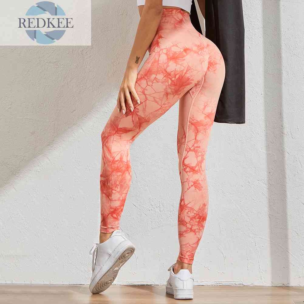 Quần Legging Thể Thao Thoáng Khí Nhuộm Màu Độc Đáo Quyến Rũ Cho Nữ