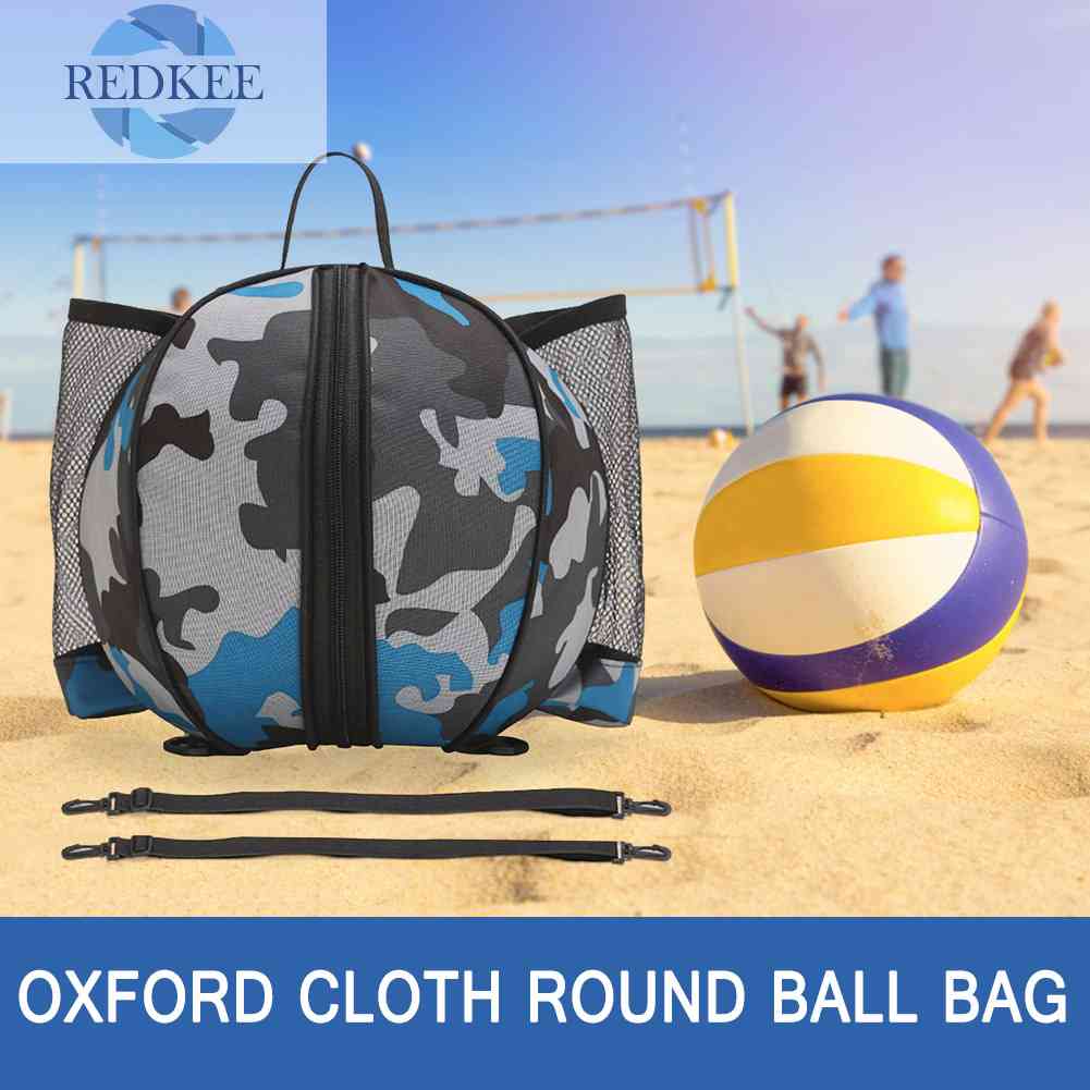 Túi Đựng Bóng Rổ Hình Tròn Bằng Vải Oxford Chống Nước Có Khóa Kéo