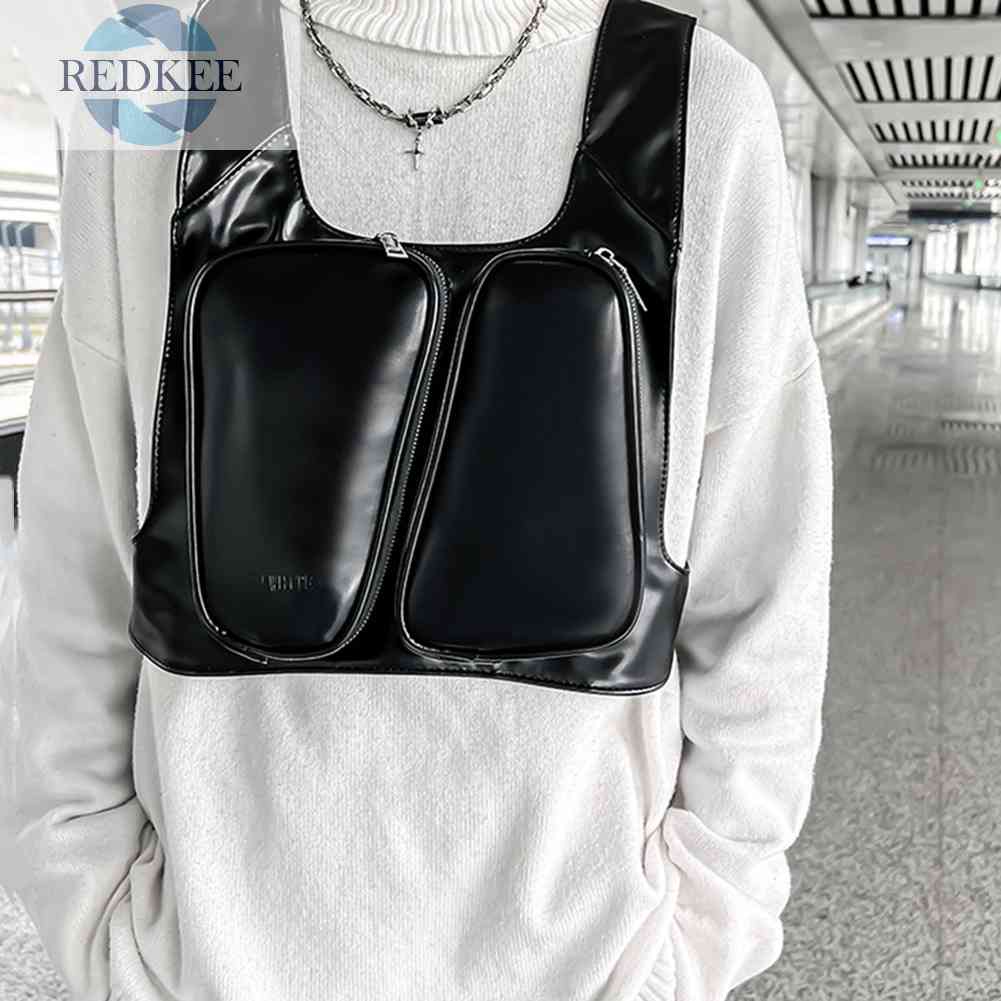 Túi Đeo Trước Ngực Bằng Da PU Chống Nước Chống Trộm Dành Cho Nam