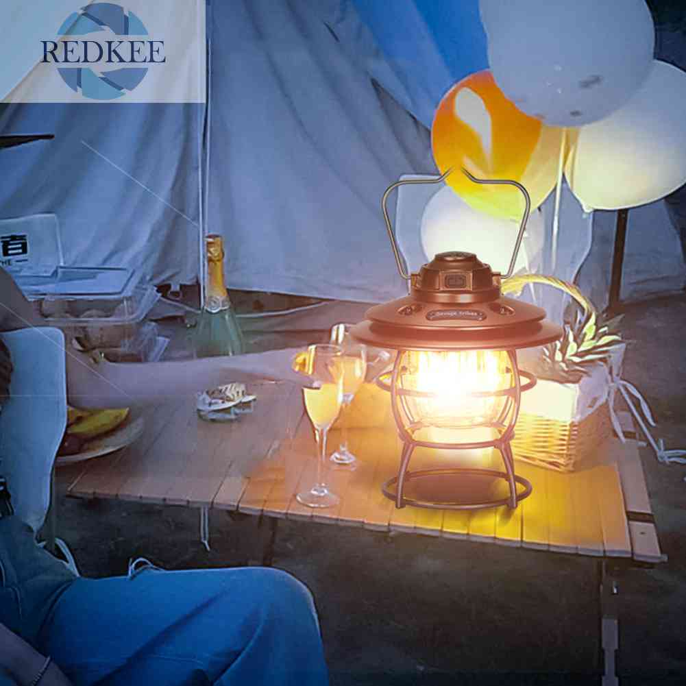 Đèn Cắm Trại 3 Bánh Răng Phong Cách Retro