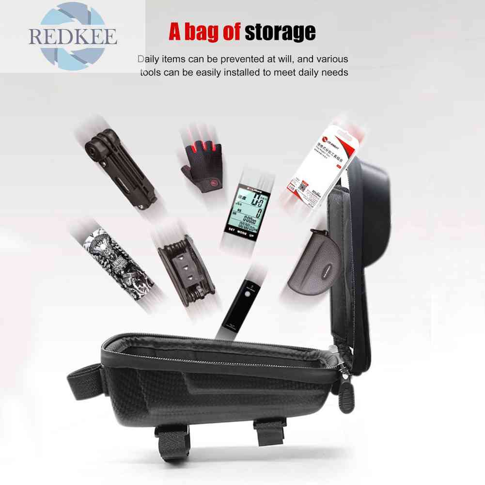 [Bán Chạy!!!]Túi Đựng Điện Thoại 5 Kiểu Vỏ Cứng Chạm Cảm Ứng Màn Hình Gắn Khung Trước Xe Đạp MTB