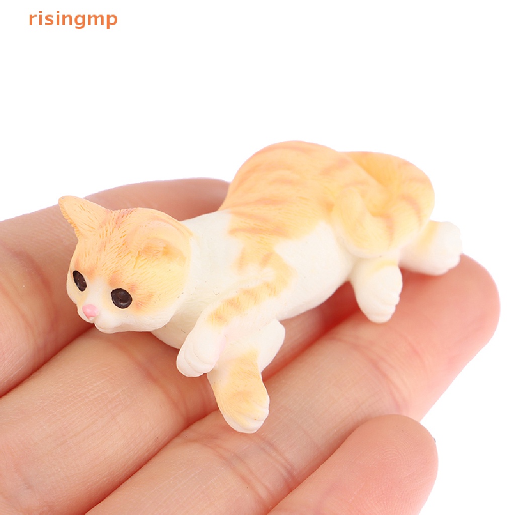 Đồ trang trí Chú Mèo Mini Bằng Nhựa Resin Dễ Thương Dùng Trang Trí Nhà Búp Bê