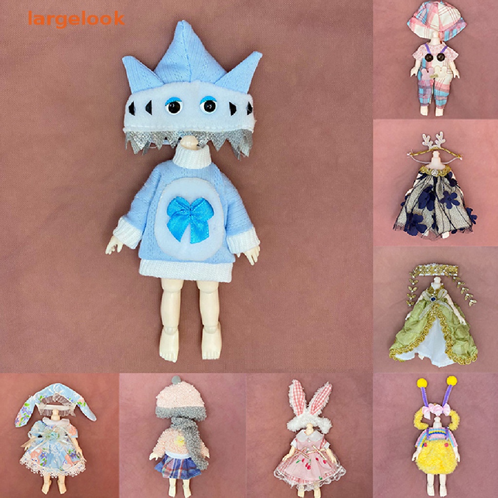 1 Bộ Quần Áo Thời Trang Cho Búp Bê 16-17cm 1 / 12 Hoặc 1 / 8 6 Inch