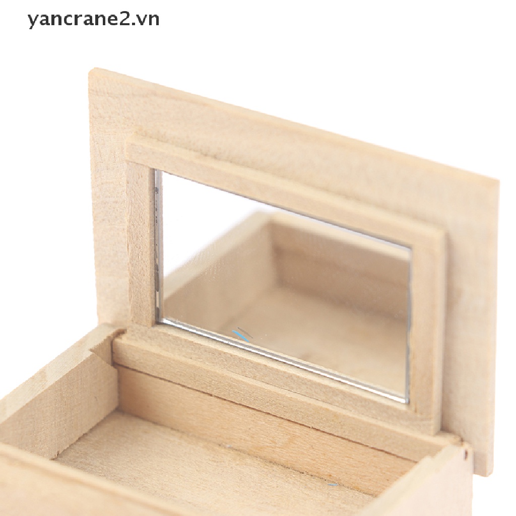 {YAN2} Bàn Ngăn Kéo Mini Có Gương Lật Và Ngăn Kéo Cho Nhà Búp Bê {yancrane2.vn}