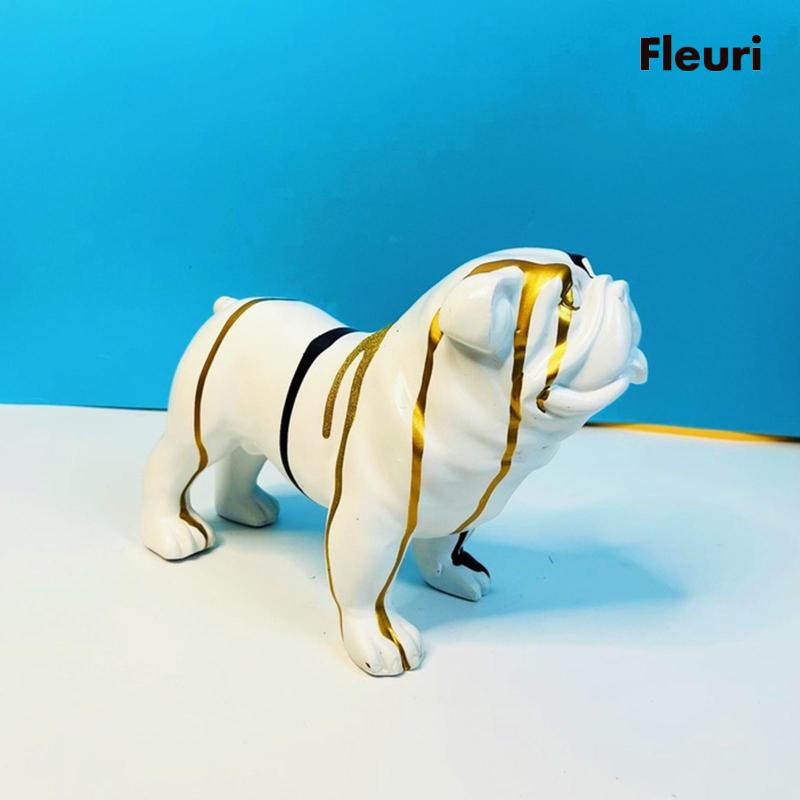 Mô Hình Chú Chó Bằng Nhựa Resin Phong Cách Graffiti Dùng Trang Trí Văn Phòng