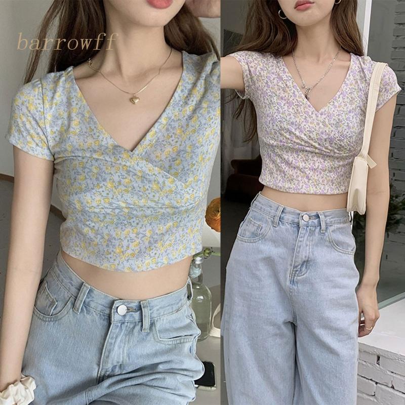 Áo Lửng Tay Ngắn Phong Cách Boho Quyến Rũ Dành Cho Nữ