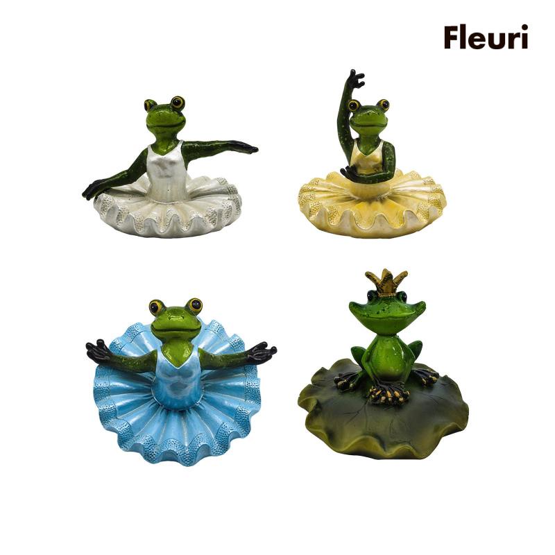 Ếch Nổi Trên Mặt Nước Bằng Nhựa Resin Dễ Thương Dùng Trang Trí Vườn