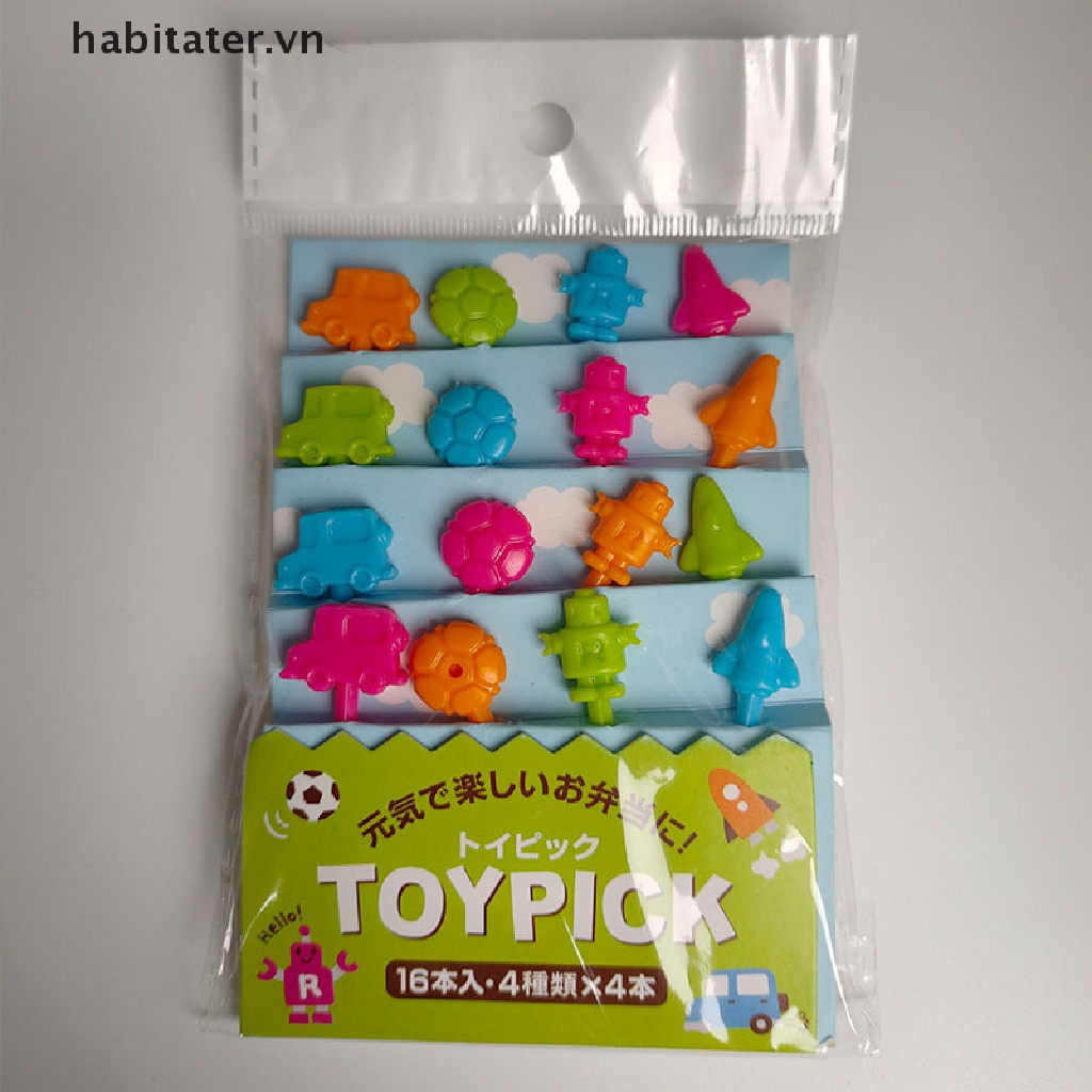 Set 16 Nĩa Ăn Tráng Miệng Hình Xe Hơi Máy Bay / Máy Bay / Đồ Ăn Tráng Miệng Cho Bé