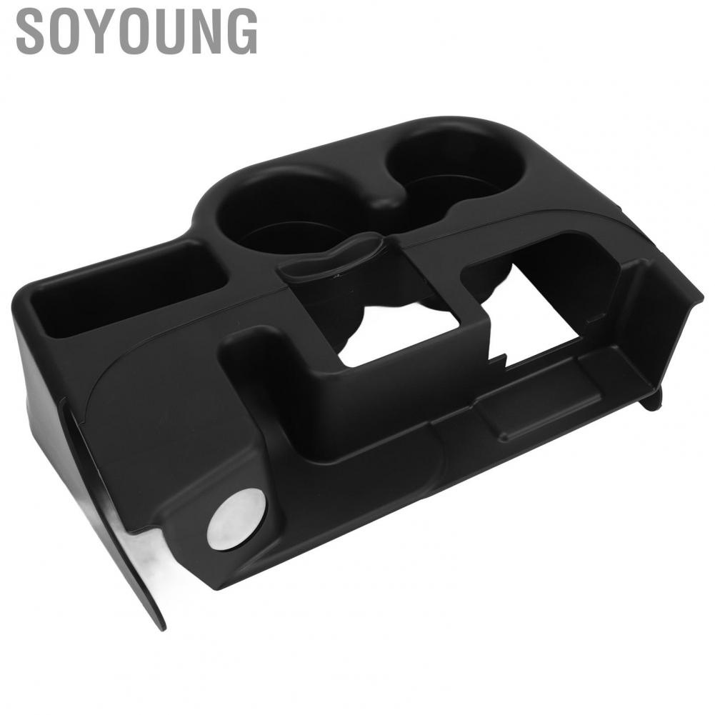 Soyoung Armrest Cupholder  Center Console Add On Cup Holder Direct Fit SS281AZAA Easy Clean  for Cars