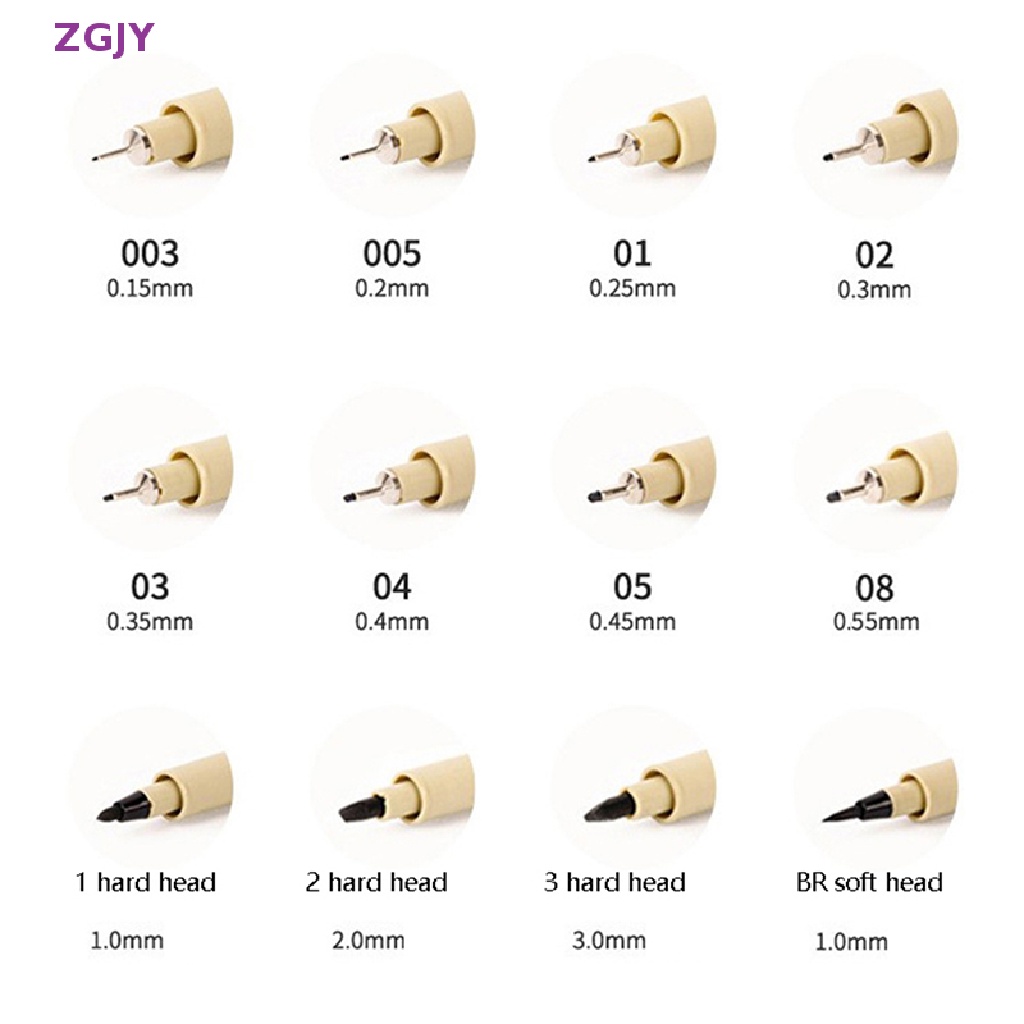 Bút Lông Vẽ Manga ZGJY Chống Thấm Nước Mịn Mượt Mới