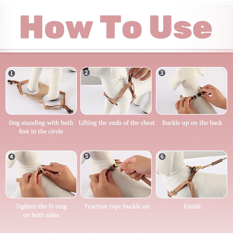 HamshMoc Dây Dắt Thú Cưng Đi Dạo Mềm Mại Bền Bỉ Đa Năng Có Thể Điều Chỉnh Được