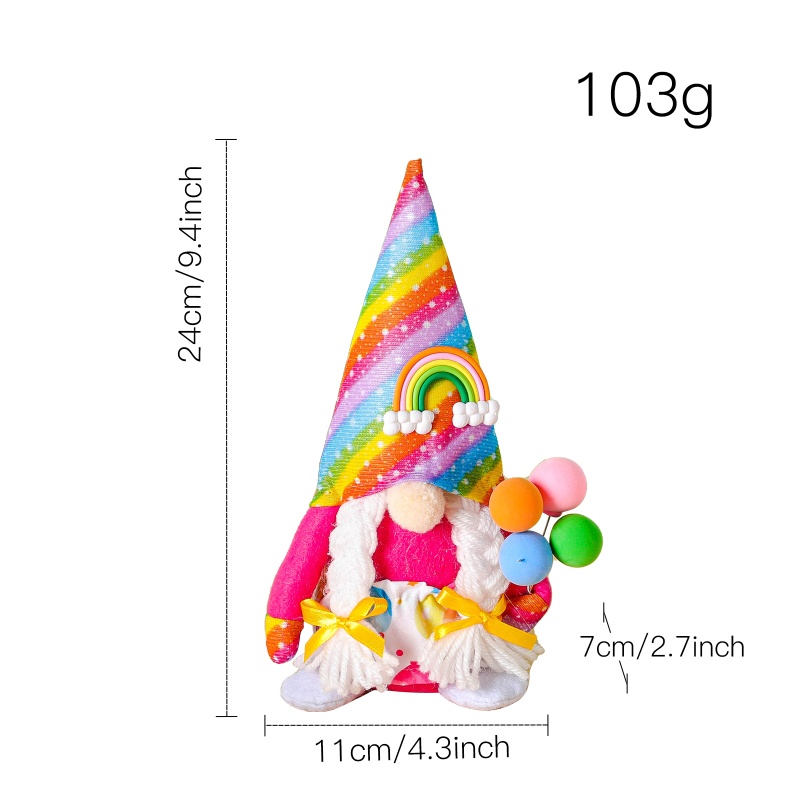 Best Happy Birthday Gnome Khay Trang Trí Hình Cầu Vồng Mùa Xuân Hè Tomte Gnomes Nhồi Bông Scandinavian Elf