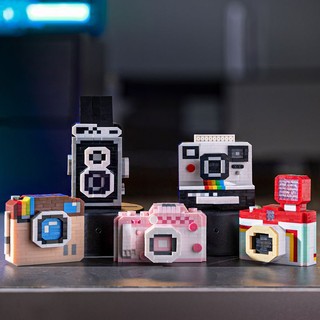 Bộ đồ chơi lắp ráp mô hình máy ảnh kỹ thuật số polaroid tương tác giữa cha mẹ và bé