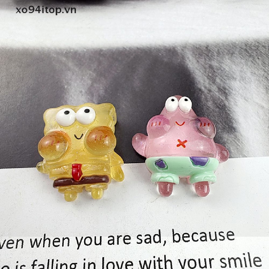 Xoitop Set 2 Mặt Vòng cổ Resin Phát Quang Hoạt Hình Vui Nhộn Trang Trí Móc Khóa