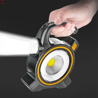 Đèn led năng lượng mặt trời cầm tay đèn pin đèn làm việc cob sạc usb đèn pin cầm tay đèn cắm trại đèn chiếu sáng ngoài trời khẩn cấp sạc dự phòng