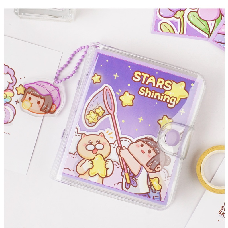 Sổ Tay Ghi Chú mini Bìa Rời Họa Tiết Dễ Thương Dành Cho Học Sinh