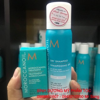 🌼Chính hãng 🌺 Set dầu gội khô và tinh dầu dưỡng tóc Moroccanoil 65ml/15ml (2026)