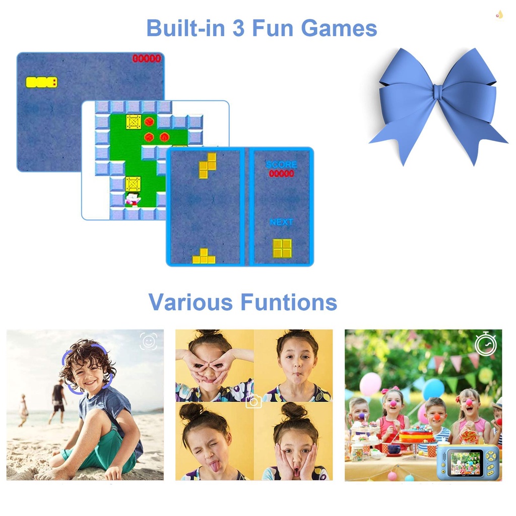 Máy Ảnh Kỹ Thuật Số Mini 100800 Chuyên Dụng Cho Trẻ Em 40M Z / 1000 / 1000° Bộ Dụng Cụ Bảo Vệ Lens Máy Ảnh Dễ Thương Tiện Dụng