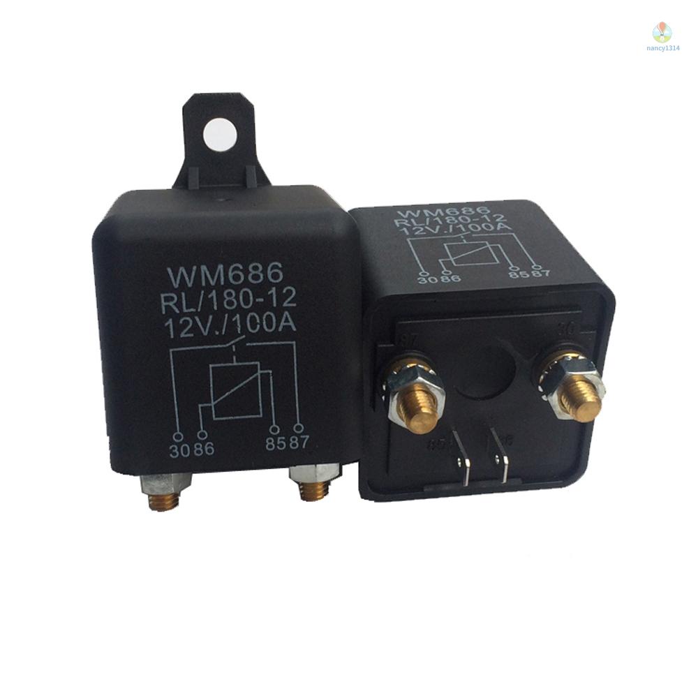 1 Rơ Le Khởi Động 4 Chấu 12V Dc 100A AMP 2.4W Cho Xe Hơi Xe Tải