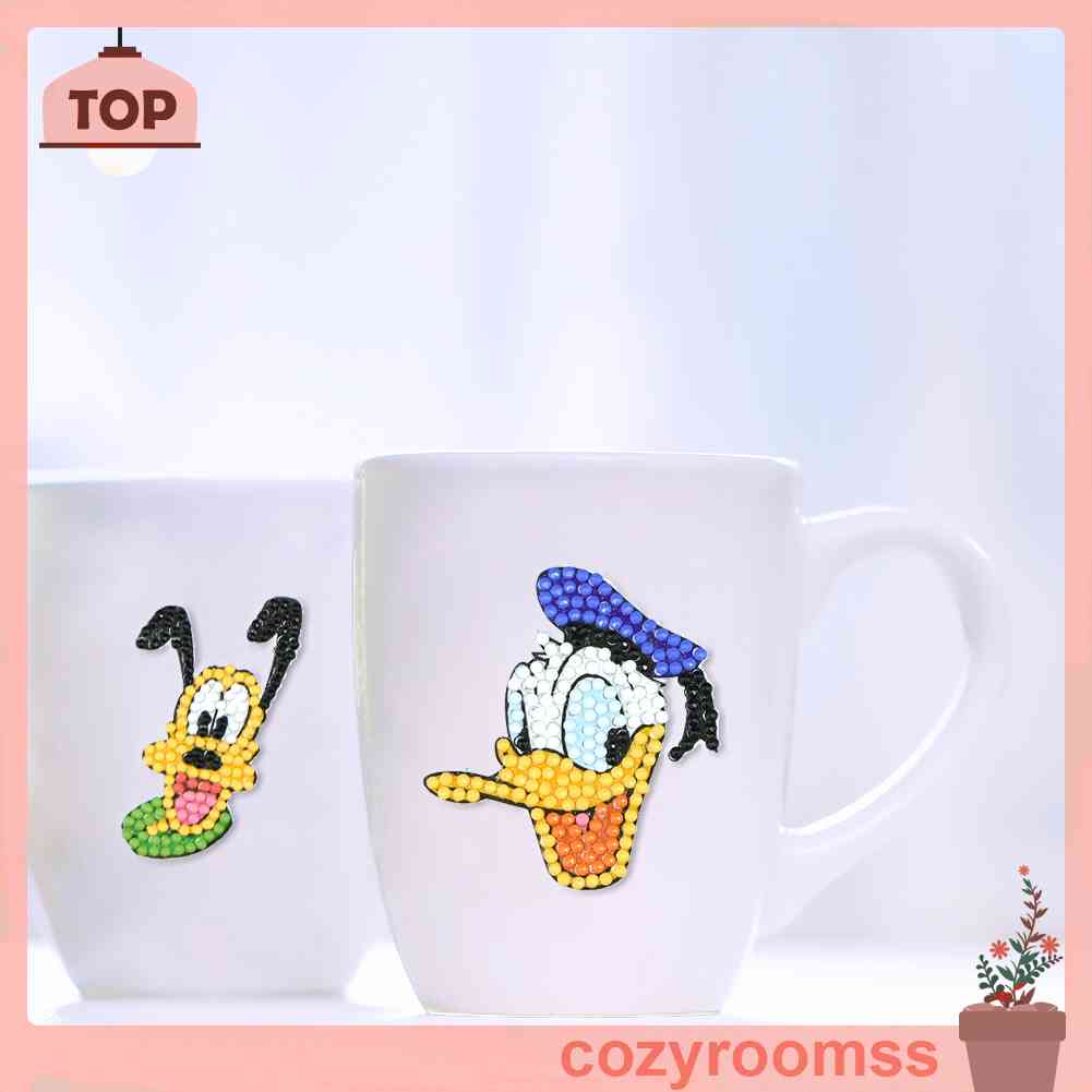 Bộ 6 Tranh Đính Đá Tự Làm Hình Động Vật Nhiều Màu Sắc