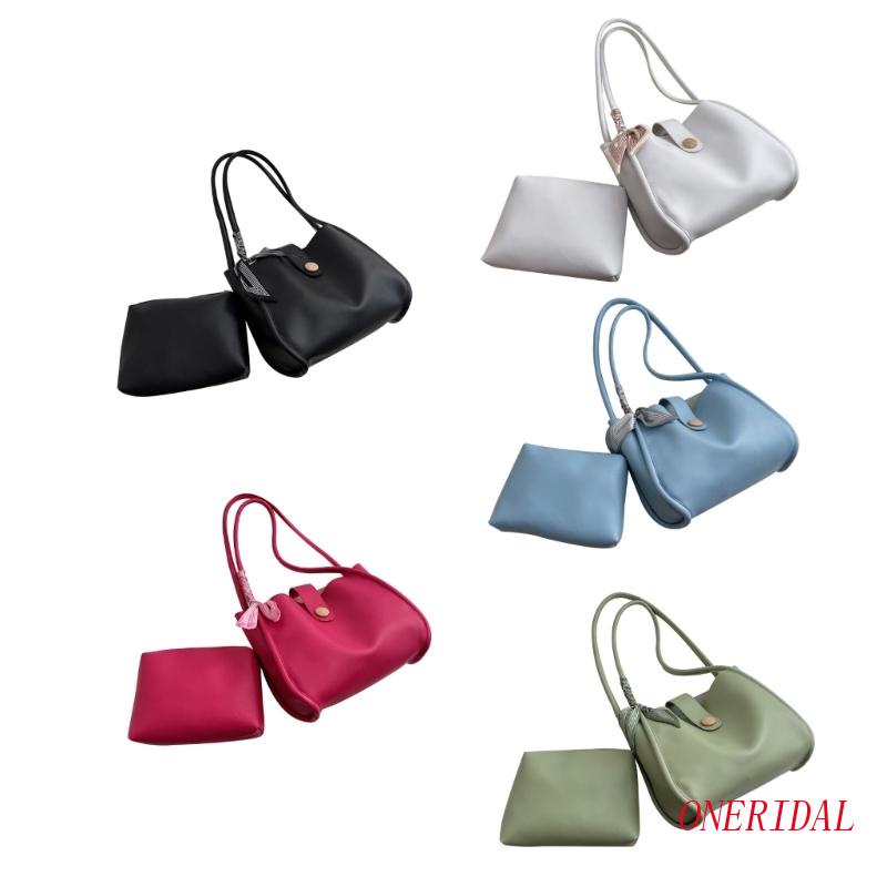 Bộ 2 Sản Phẩm Túi Đeo Vai Và Ví Da PU Thời Trang Cho Nữ