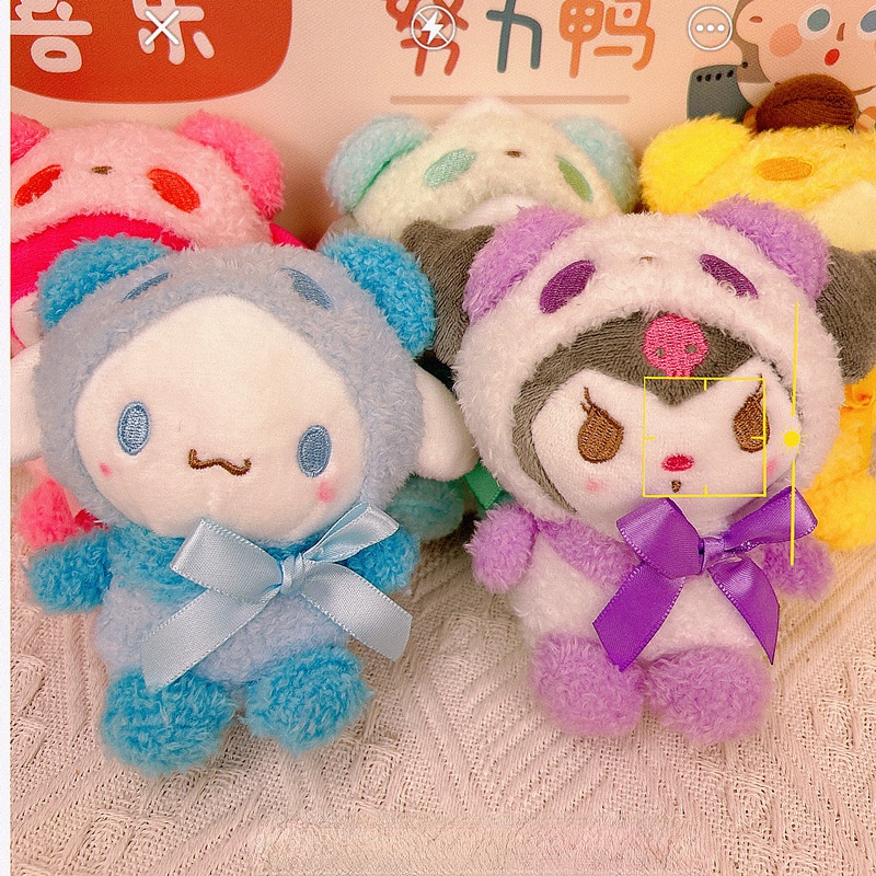 SANRIO Móc Chìa Khóa Hình Búp Bê Kuromi Hello Kitty Cinnamoroll Nhồi Bông Dễ Thương