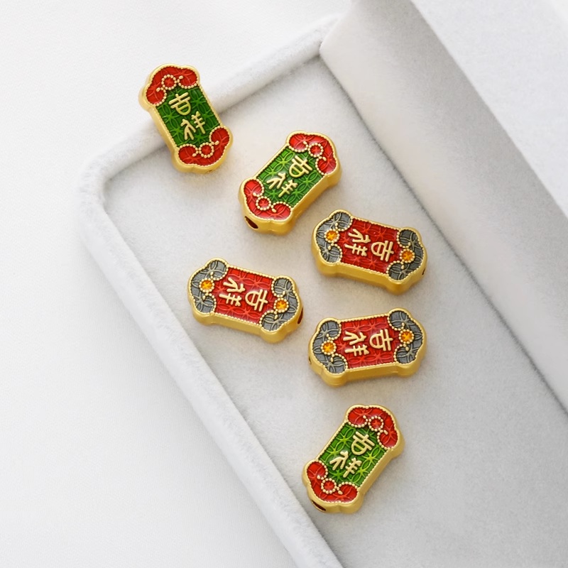 Hạt Xỏ Lỗ Làm Trang Sức Màu Vàng 18k Tiện Dụng diy