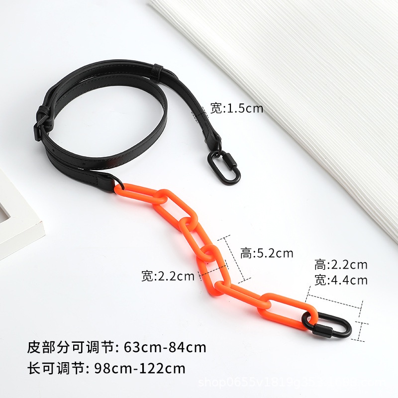 Issey miyake acrylic dây chuyền da hai trong một phù hợp với dây đeo túi tote issey miyake để thay thế diy